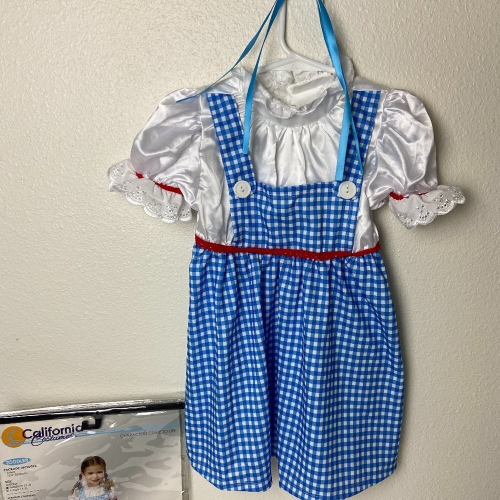 DOROTHY WIZARD of OZ Costume/Dress For Little Girls SIZE Toddler Medium ( 3-4 )